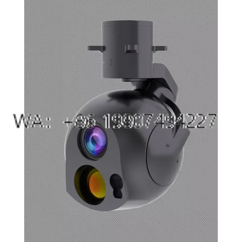 126T3-02 Black Multi-Function Aviation Surveillance Pod with Thermal Imaging GPS Tracking System for General Aircraft