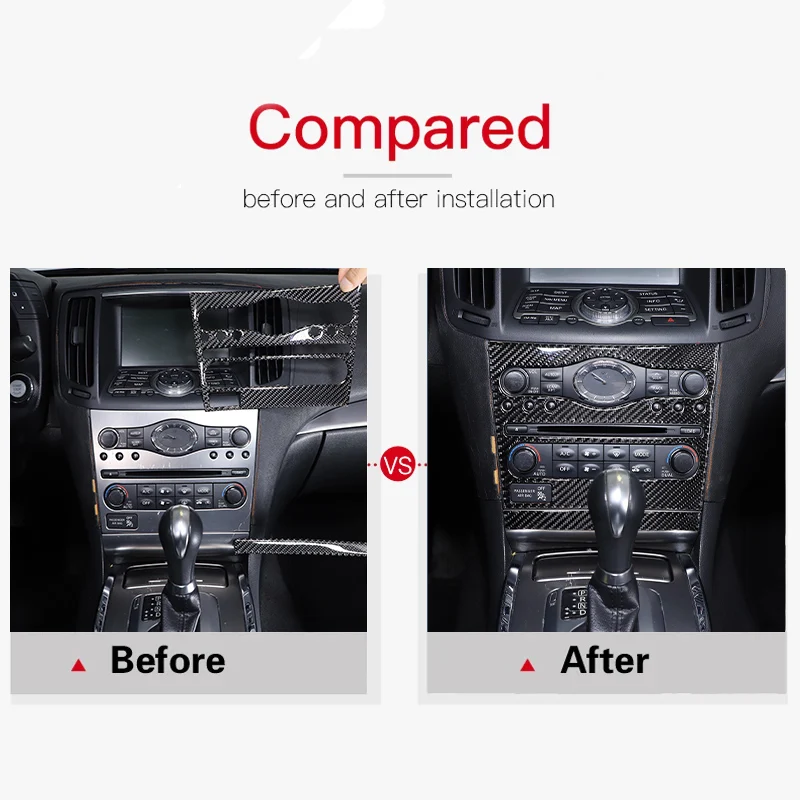Soft Carbon Fiber Grain Car Interior Exterior Decoration Cover Accessories Trim For 2007-2013 Infiniti G25 G35 G37