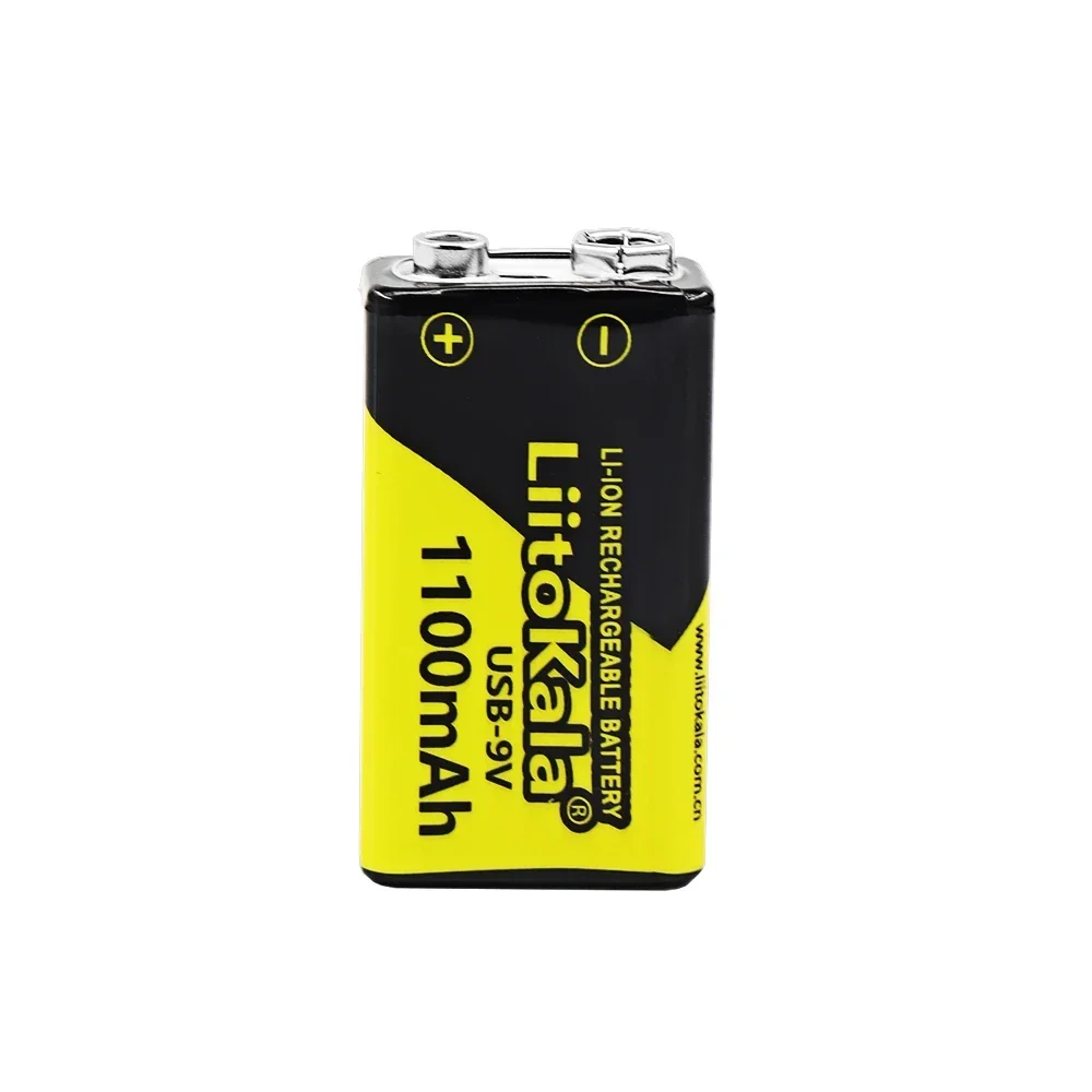 1-40pcs LiitoKala USB-9V 1100mAh li-ion Rechargeable battery Type-C charge for Multimeter Microphone Toy Remote Control KTV use