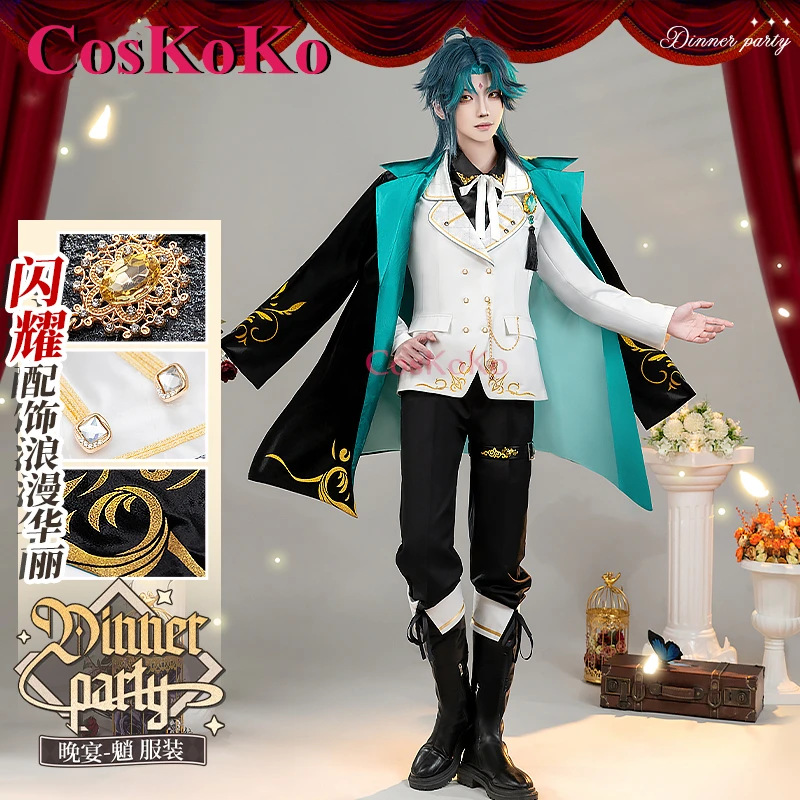 CosKoKo Xiao Cosplay Anime Game Genshin Impact Costume Dinner Party Fashion Handsome Unifroms Halloween Role Play Clothing S-XL