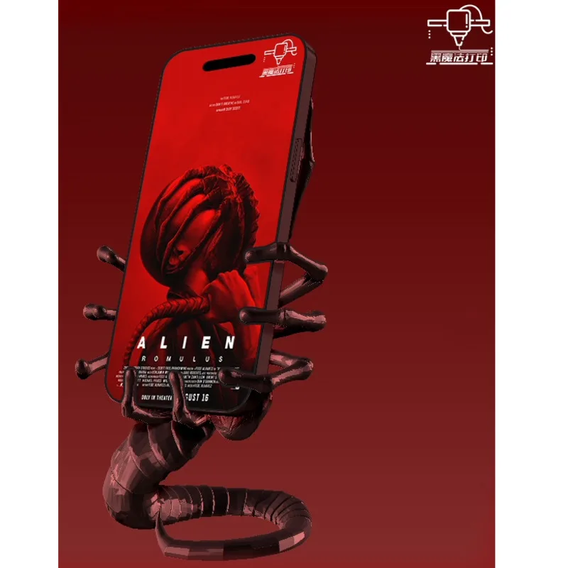 3D Printed Alien Facehugger Holder Ornament Creative Desktop Stand Decoration Collectible Model for Sci Fi Fans Home Decor Gift