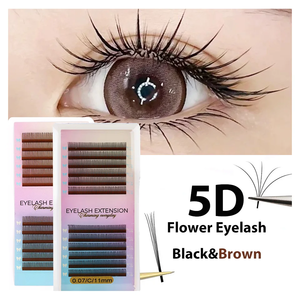 

Lashprofessor 5D Spikes Fairy Flora Lash Cluster Russia Volume Eyelash Extension Grafting Individual 5D Flower Eyelash Extension
