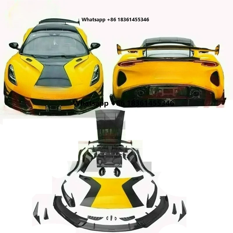 FORLotus Emira Front Bumper Lip Hood Rear Diffuser Ducktail Aerodynamic-Enhanced Dry Carbon M-Style Body Kit