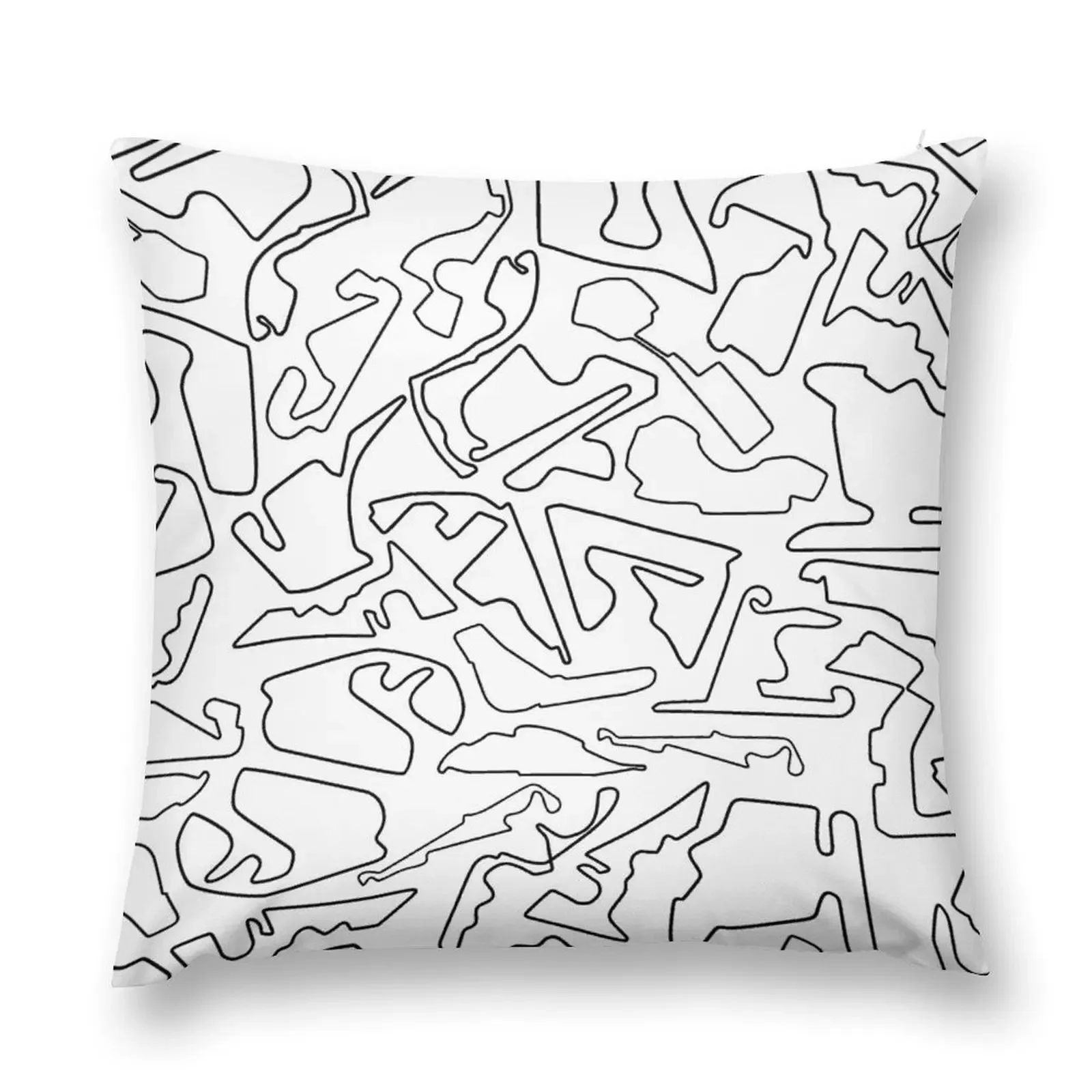 race tracks on a white background Throw Pillow Couch Cushions Sofa Covers For Living Room pillow