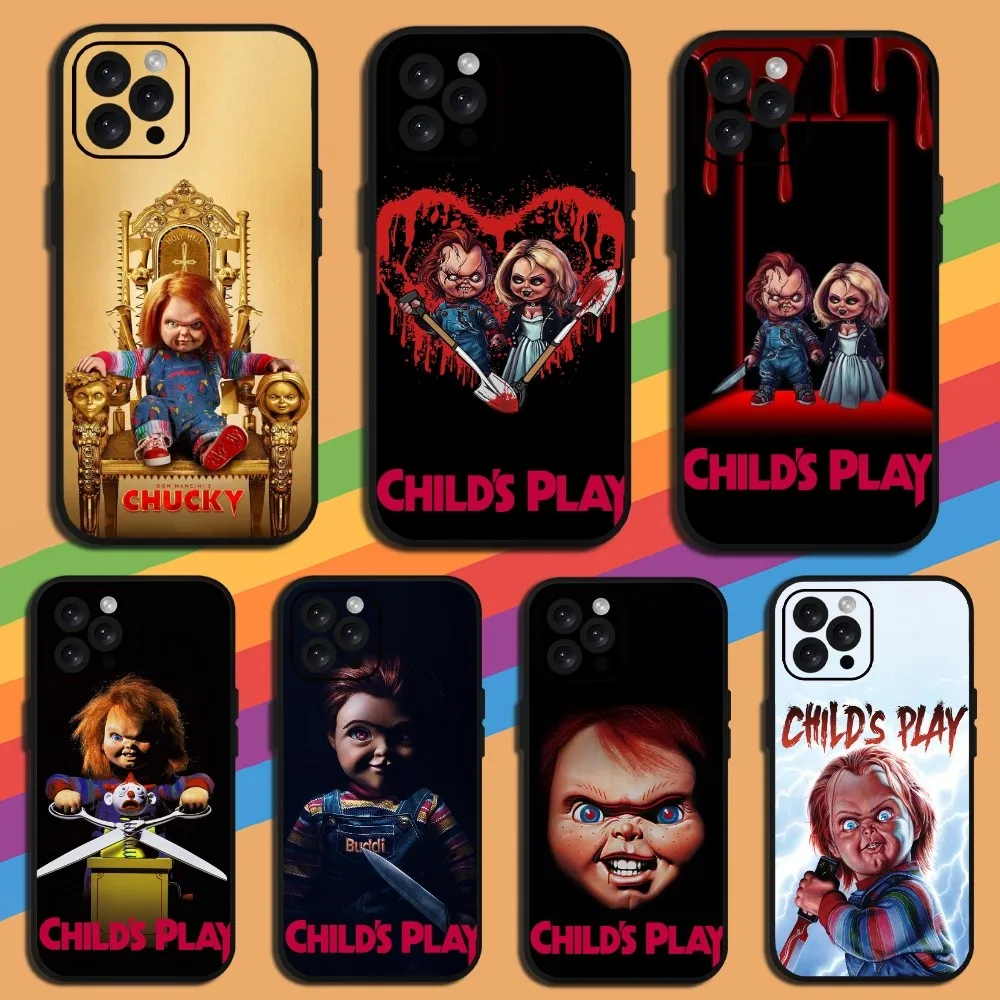 FrighteningC-Childs Play C-Chucky  Phone Case For iPhone Mini 11 12 13 14 15 Pro XS Max X Plus SE XR Shell