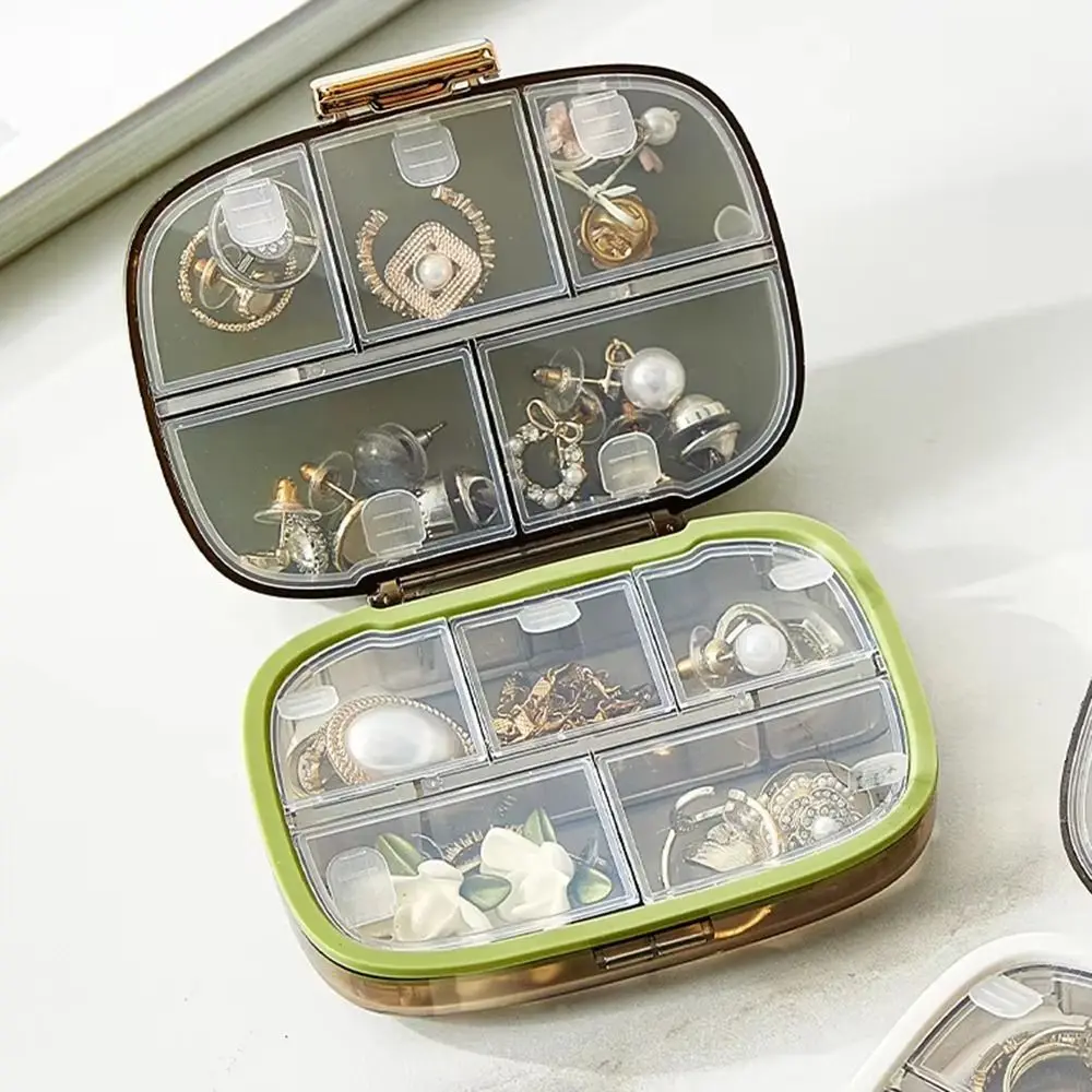 

10 Compartments Weekly Pill Case Waterproof Moisture-proof Travel Pill Organizer Double-layered Detachable