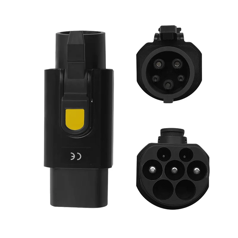 32A Type 2 to Type 1 EV Charging Adapter, J1772 Plug Converter for US Standard Electric Vehicles