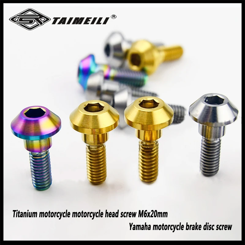 

6pcs/Titanium motorcycle motorcycle head screw M6x20mm Yamaha motorcycle brake disc screw