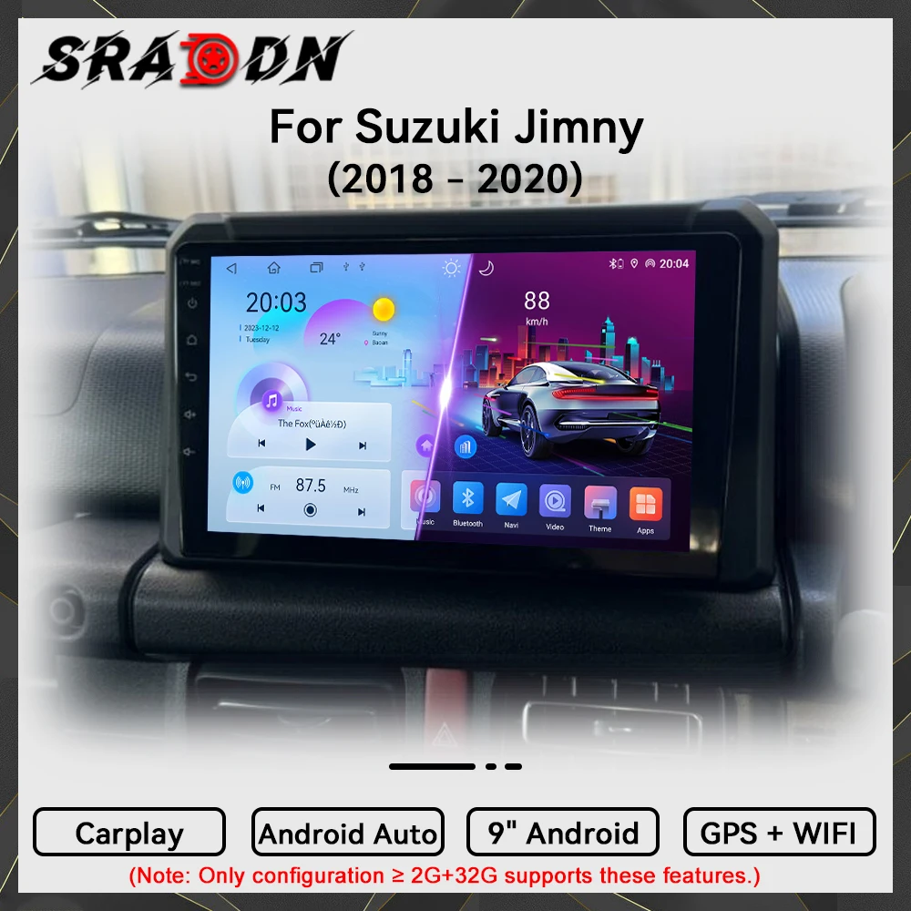Автомагнитола на Android для Suzuki Jimny 2018 2019 2020, автомобильный мультимедийный видеоплеер, GPS-навигация, CarPlay, сенсорный экран, интеллектуальная система.