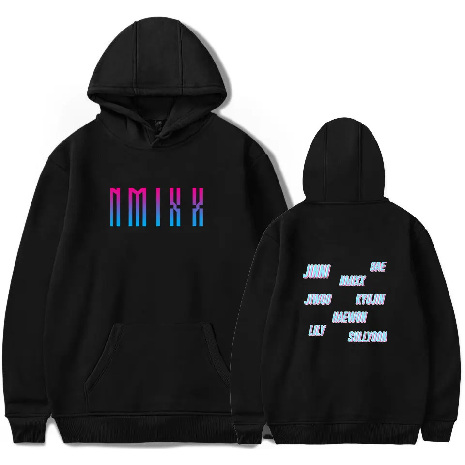 Kpop NMIXX Hoodie Women Men Korean Autumn Loose Sweatshirt Streetwear Y2k Hoodies LILY HAEWON SULLYOON BAE JIWOO KYUJIN Clothes