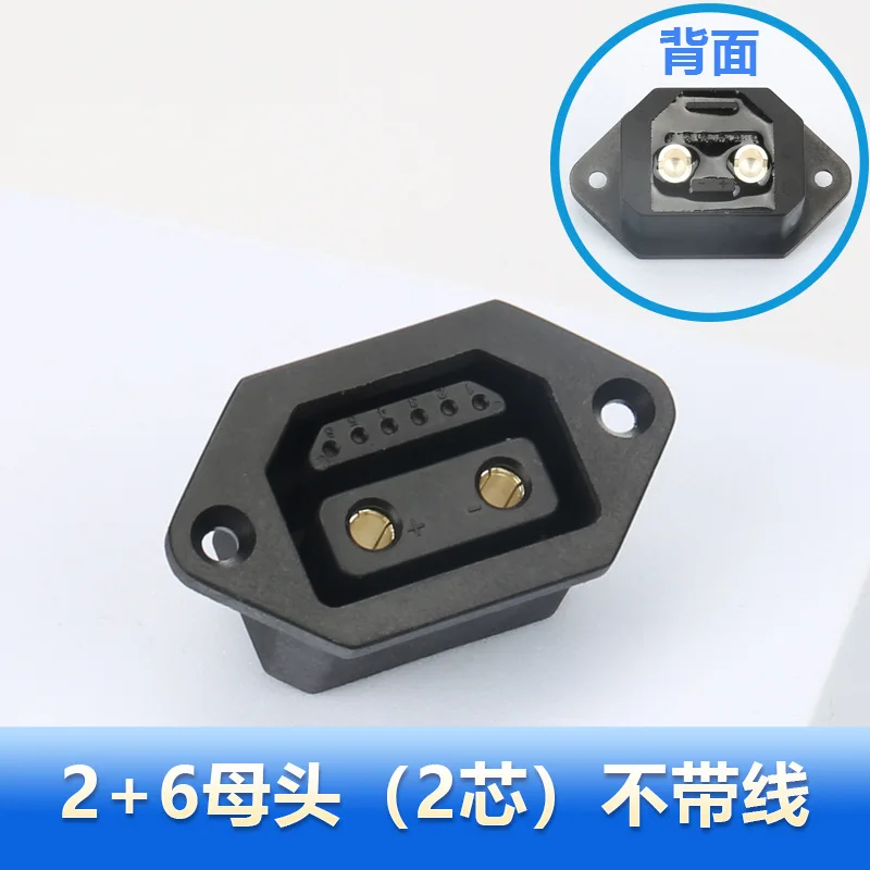 2+4/2+6 Lithium Battery Charging Plug Socket Electric Vehicle High Current Discharging Port Adapter 4 Square Charging Connector image 3