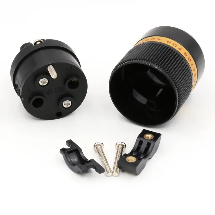 1 pièce Viborg 99.99% pur cuivre Rhodium Figure 8 IEC VF-508R C7 prise d'alimentation secteur femelle cuivre connecteur rette HiFi