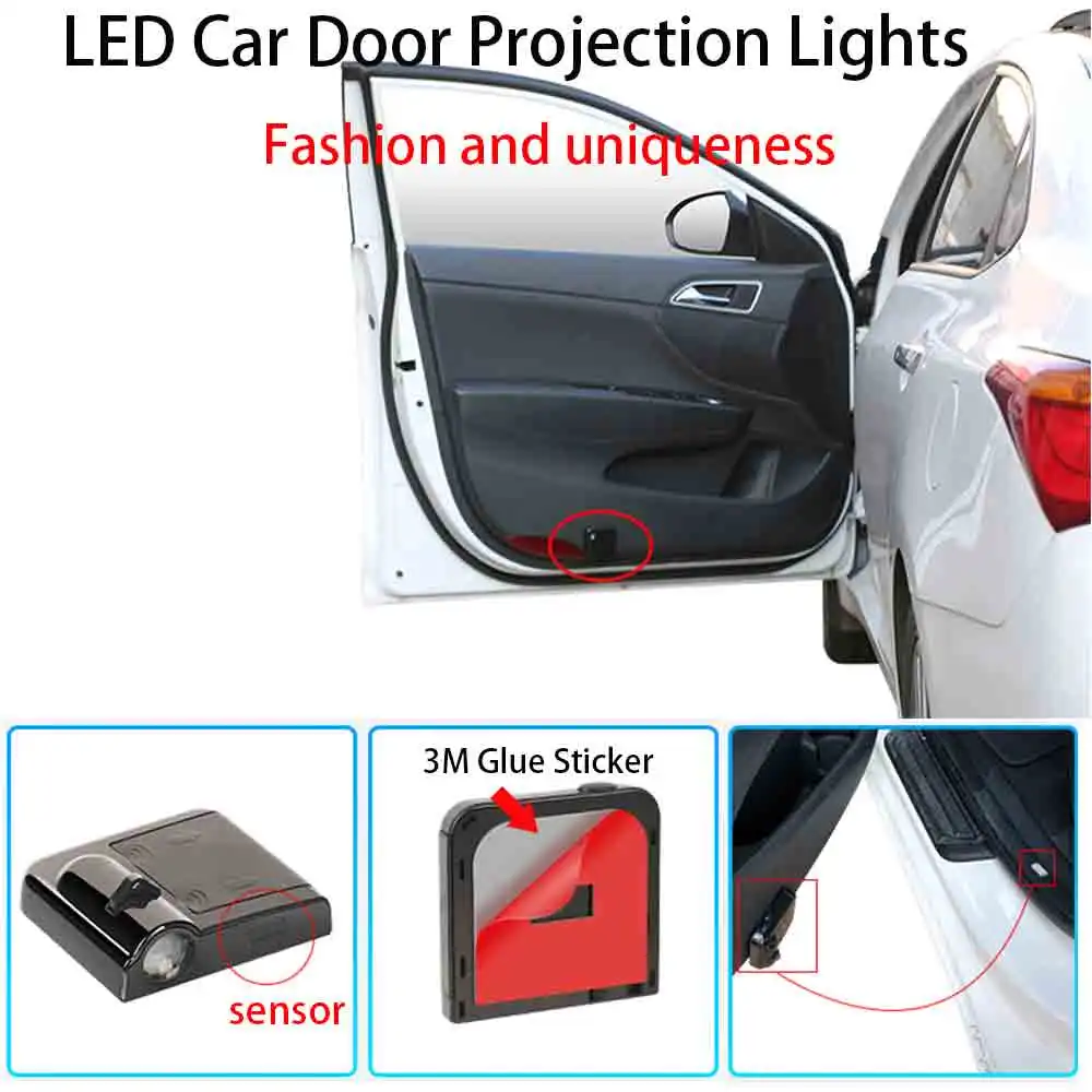 4Pcs LED Laser Projector For Hyundai Creta 2 SU2 2019 2020 2021 2022 2023 Car Door Courtesy Lights Signal Lamps Accessories