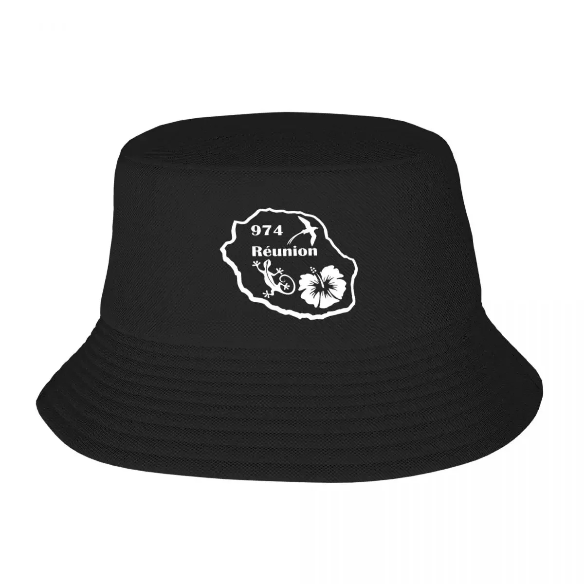 

Custom 974 Reunion Island Bucket Hat Men Women Outdoor Sun Summer Camping Cap