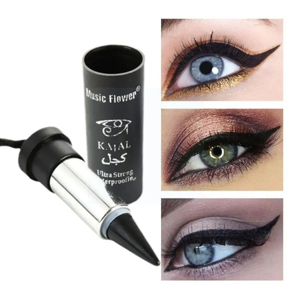 Stylo à ruban de style rouge à lèvres, tube noir de haut niveau, doublure de crème pour les yeux, eye-liner noir naturel, longue durée, imperméable, vente en gros, G8T9