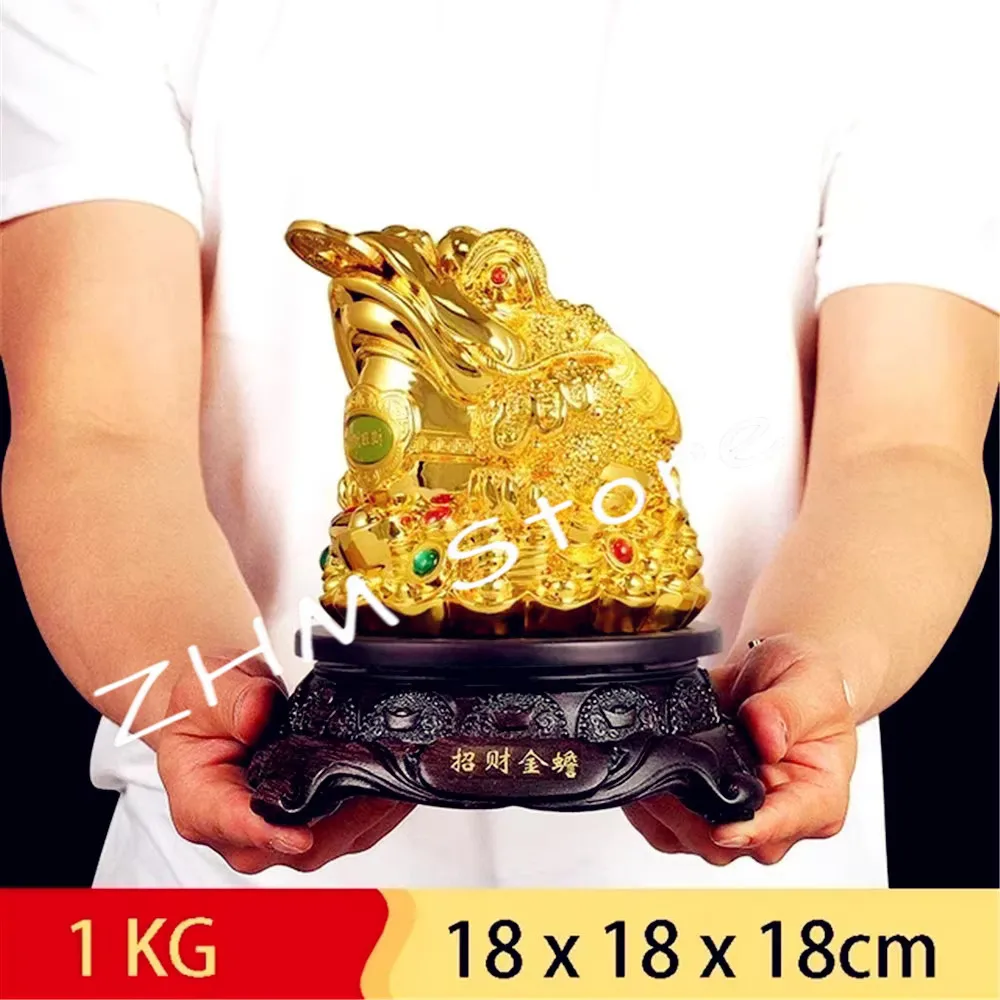 Feng Shui Lucky Animal Golden Toad Decor Fortune Office Home Decor Crafts Shop Opening Miniatures Gifts