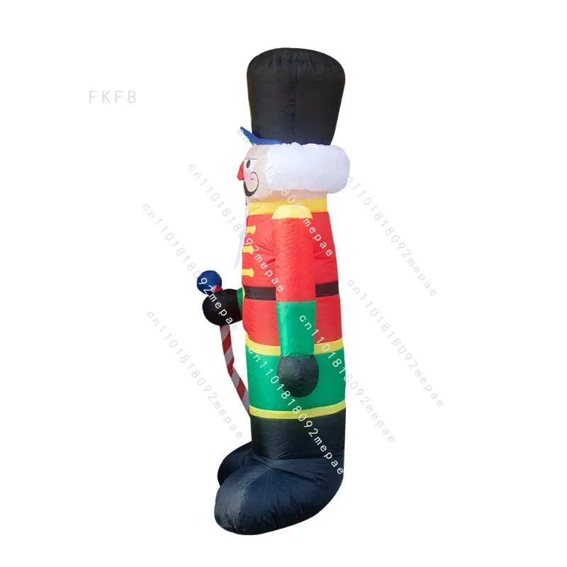 Christmas inflatable, Christmas air model 2.4 meters inflatable Santa Claus soldier luminous air model, Christmas decoration