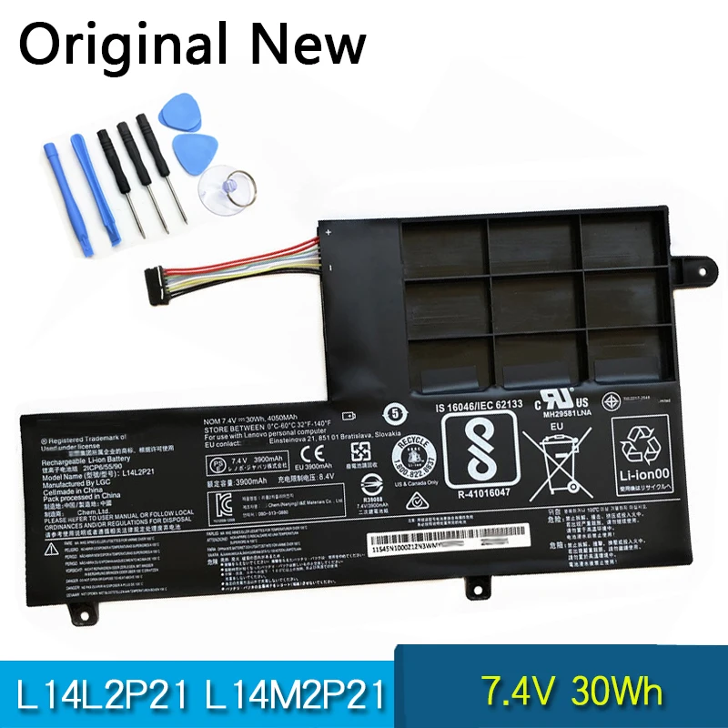 Оригинальный аккумулятор L14L2P21 L14M2P21 для Lenovo IdeaPad Flex3 300S 310S 330S Yoga 500 510S 520S 151BD 14ISK 15ISK 14IKB 15IKB S41