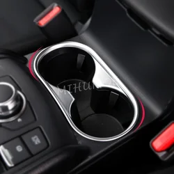 Matte Chrome Cup Holder Surrounds Cover For Mazda CX-5 KF 2017 2018 2019 2020 2021 2022 2023 2024 Accessories