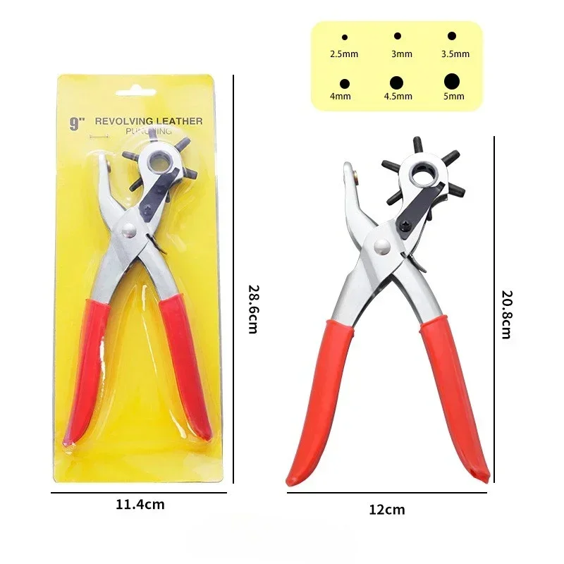الجلود ثقب لكمة أدوات جلدية متعددة الوظائف العادية الكربون حزام ناخس أداة ملاكمة حزام ثقب الناخس الحرف أداة #4