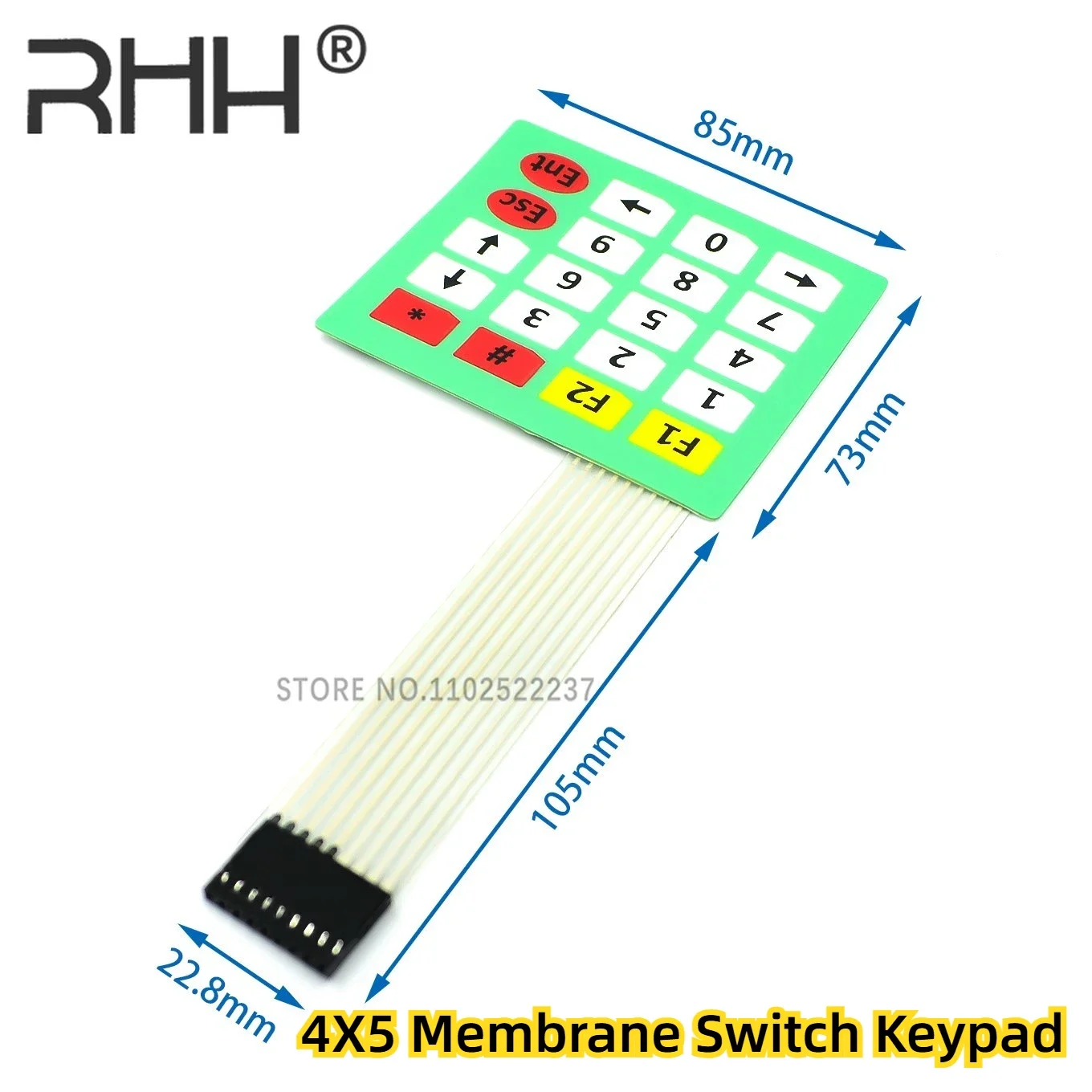 Teclado de interruptor de membrana 1x4 3x4 4x4 4*5, teclado de matriz de teclas 4 12 16 20 para carro inteligente arduino para ESP32