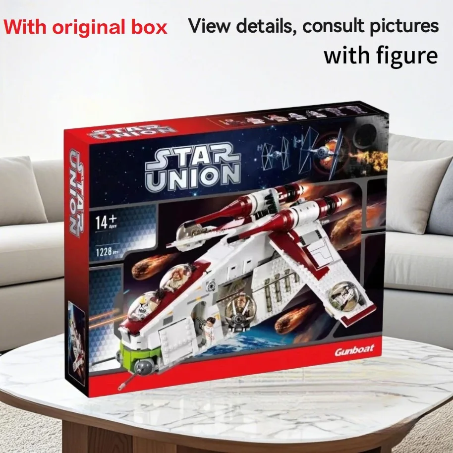 

With Original Box 1175pcs Compatible With 05041 Republic Dropship Gunship Building Blocks 75021 Bricks Children Christmas gift