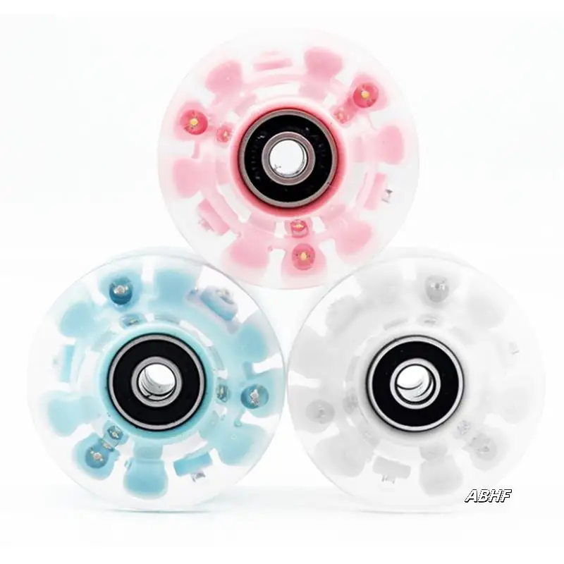 

1 Pcs Roller Skate Wheels 58Mm X 32Mm Luminous Quad Roller Skateboard Roller Skates Light Up Wheels