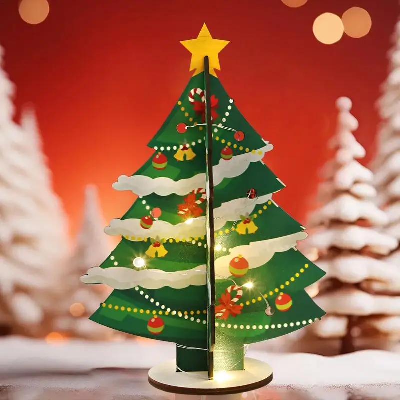 Christmas Tree Wooden Signs Wood Christmas Trees Tiered Tray Decor Sanding Christmas Tree Wood Sign Tabletop Decoration For Home