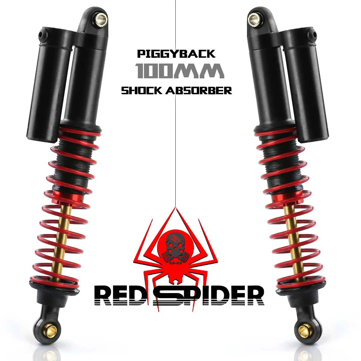 Amortisseur à pression négative en métal, double amortisseur pour pièces de voiture 1/10 RC camion chenille SCX10 TRX-4 D90 R100, 2 pièces