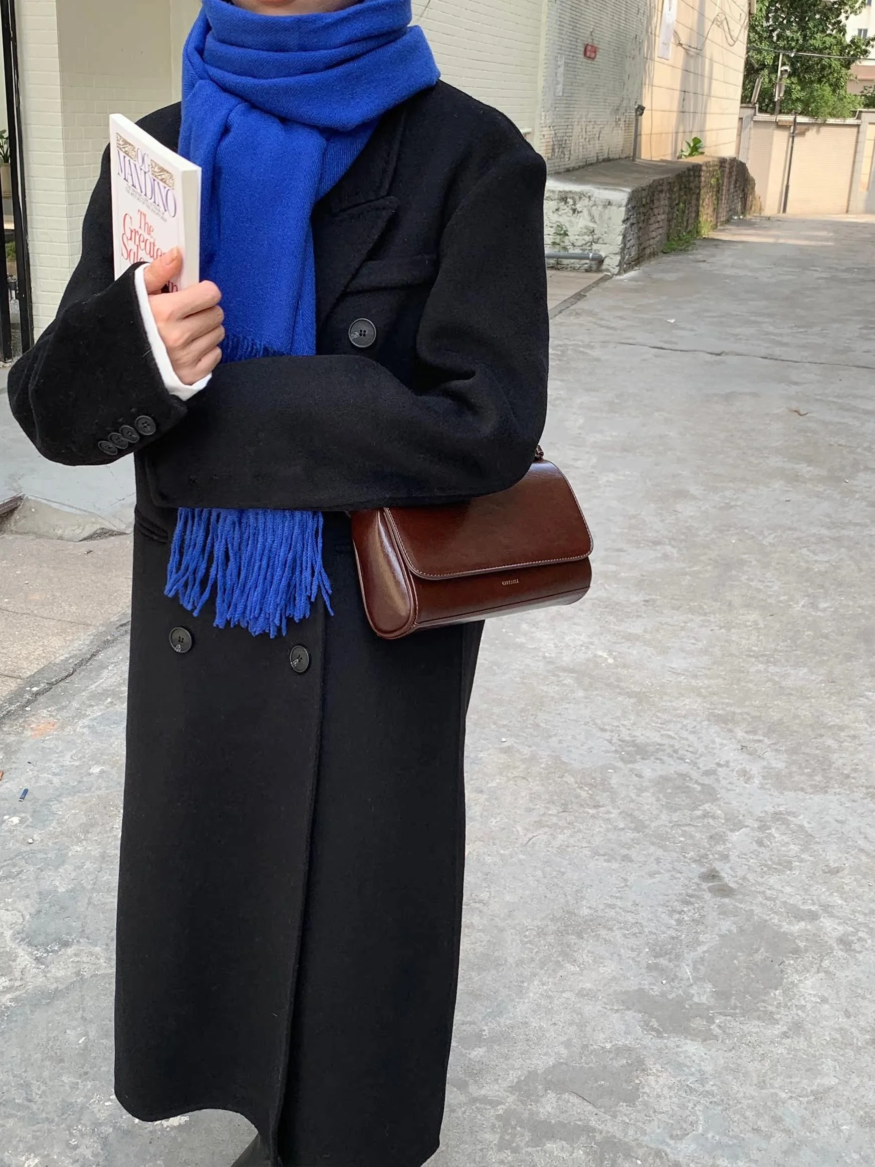 

Двустороннее шерстяное пальто Helloreese в стиле Хепберн для женщин, зимняя модная верхняя одежда в корейском и британском стиле