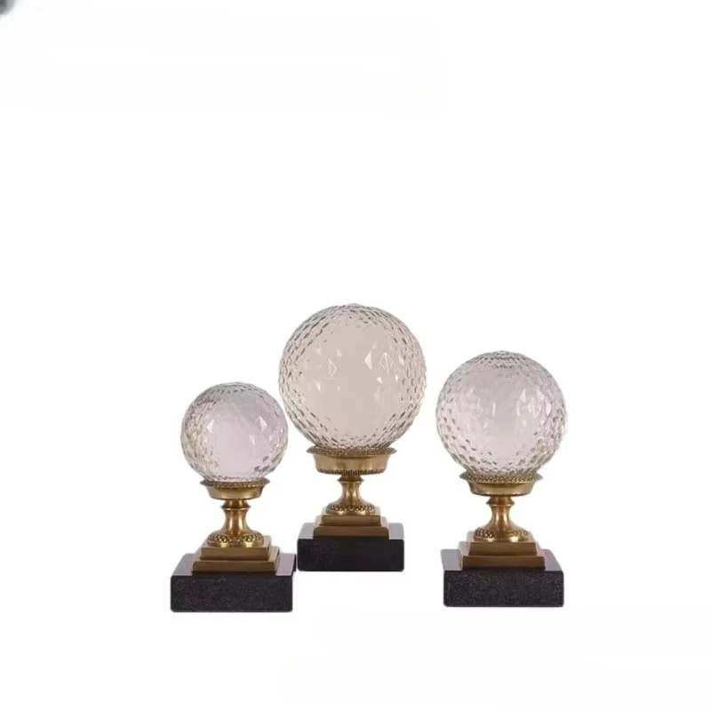 Light luxury brass light luxury ornaments, American decoration, vintage villa model room, art decoration