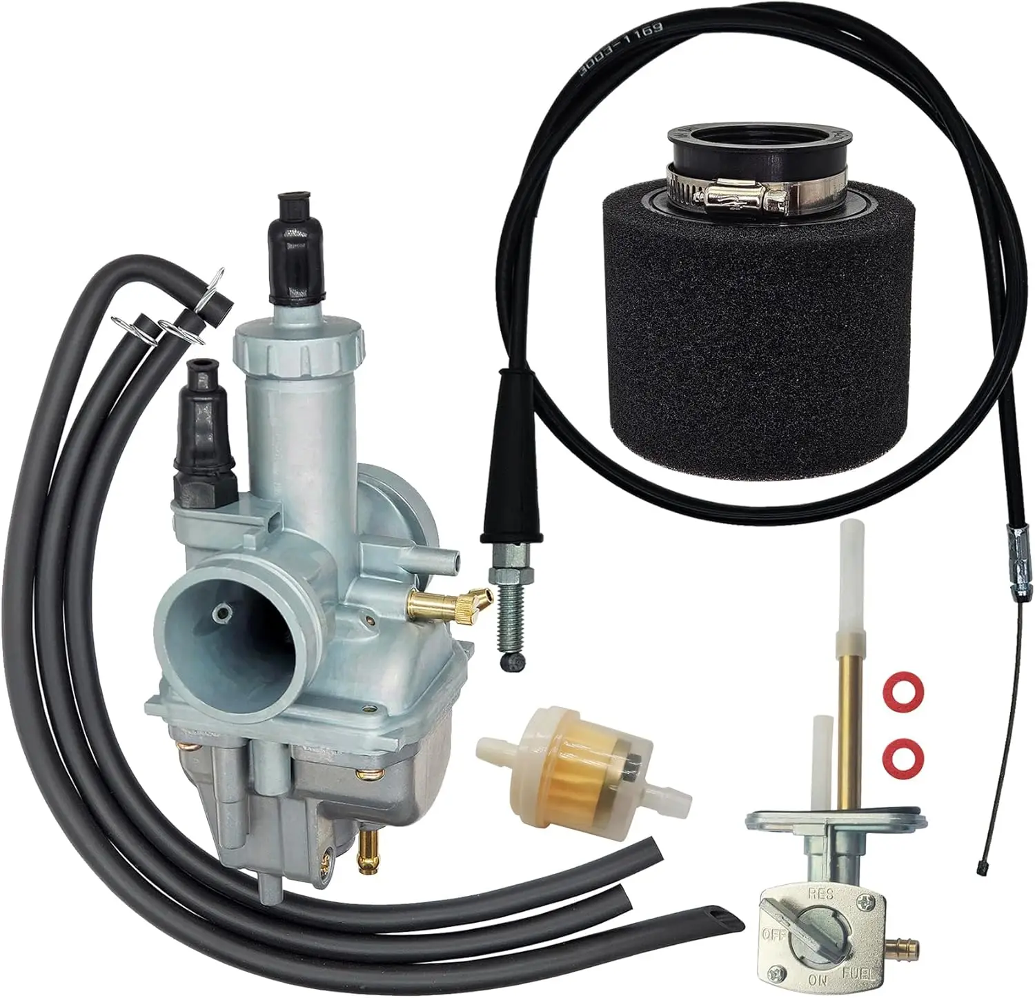New Carburetor Kit Compatible with Kawasaki Bayou 250 KLF250A 2003-2011 Bayou 220 KLF220A 1988-1998