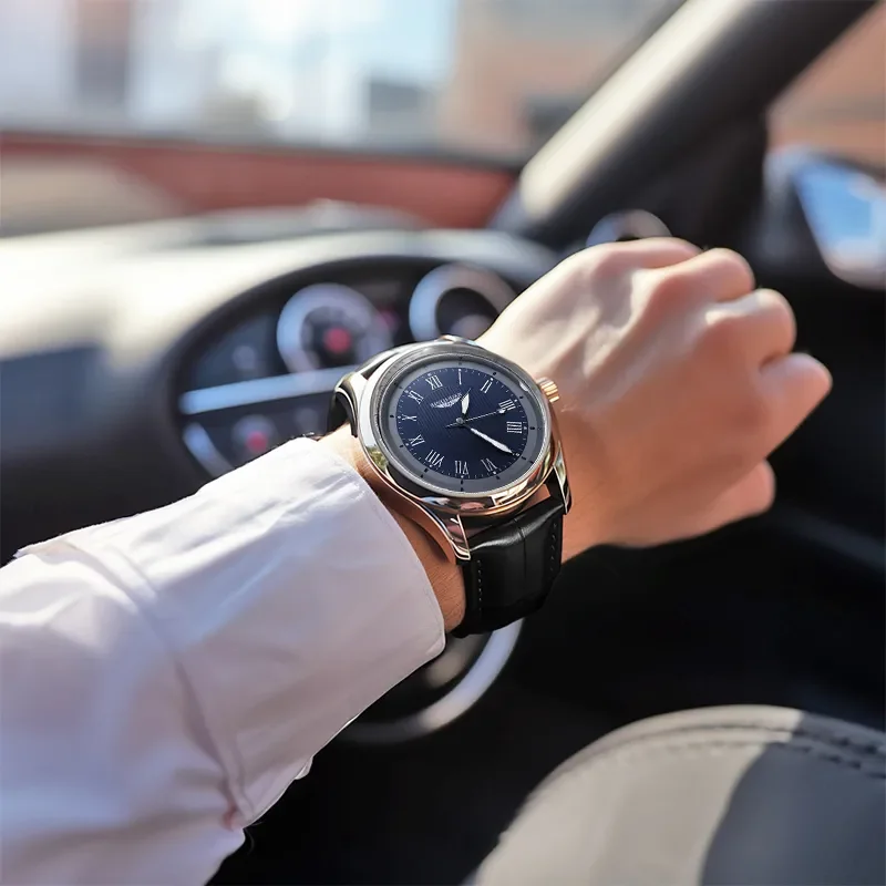 أفضل ماركة رجل ساعة اليد الفاخرة الأعمال مقاوم للماء ساعة رجالية للرجال كوارتز 2025 ساعة جديدة ساعات رجالية جلدية reloj وسيم