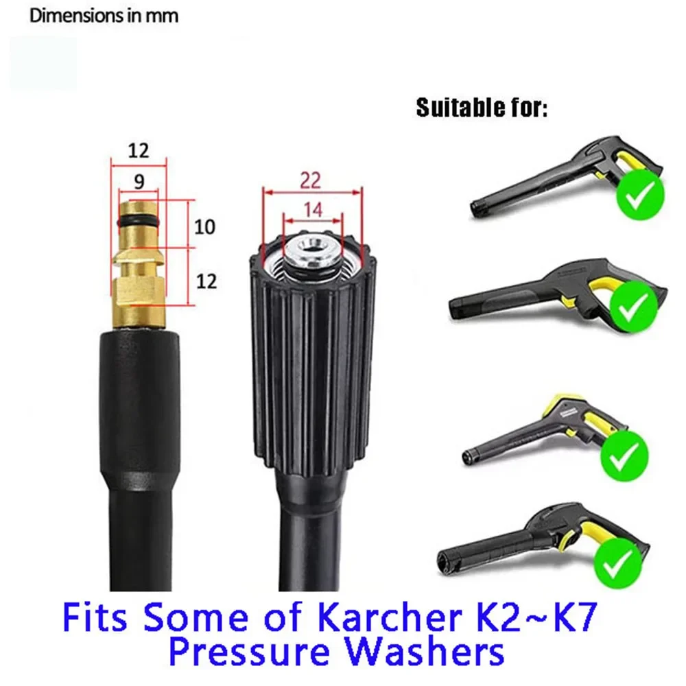 0.5~30M High Pressure Washer Hose Pipe Car Washer Water Cleaning Extension Hose Karcher K2~K7 Pressure Washer Sink