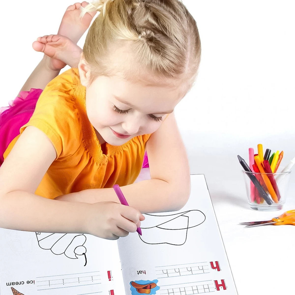 Children's Coloring Books,Educational Activity Books,Animal Patterns,ABC Letter Children's Early Eduaction Drawing Books