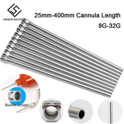 1Pc - 100mm or 150mm,200mm 300m 400mm Cannula Length Dispensing Needle (8G,10G,12G,14G...27G Optional)- Blunt Tip All Metal