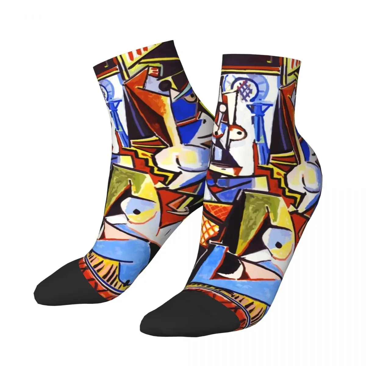 Novelty Print Pablo Picasso The Women Of Algiers Socks for Women Men Stretchy Summer Autumn Winter Les Femmes d'Alger Crew Socks