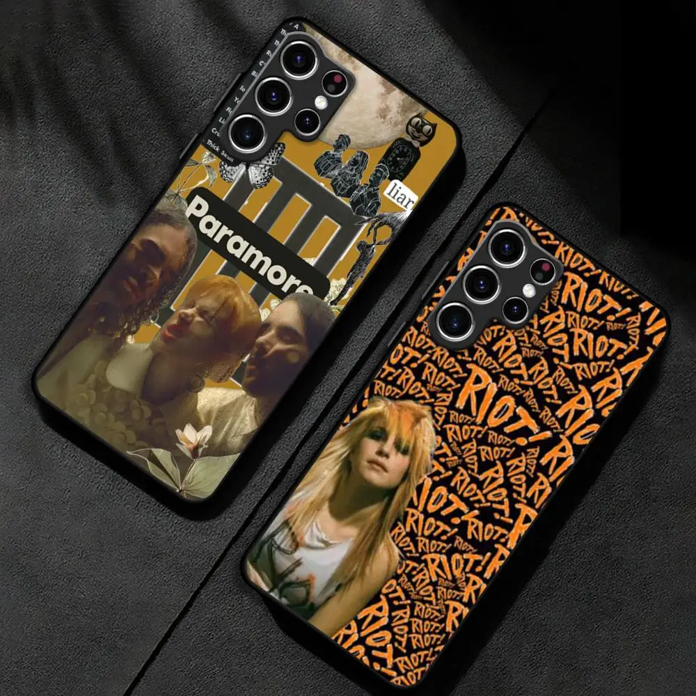 COOL Paramore music Phone Case For Samsung Galaxy S24 S23 S22 S21 S20 Plus Ultra Note20 Soft Black Phone Cover