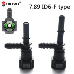 7.89 ID6 Auto Car Fuel Line Bundy Tee Hose Coupler Nylon Motorcycle Hose Coupler Quick Release Connect Connector Car Accessories