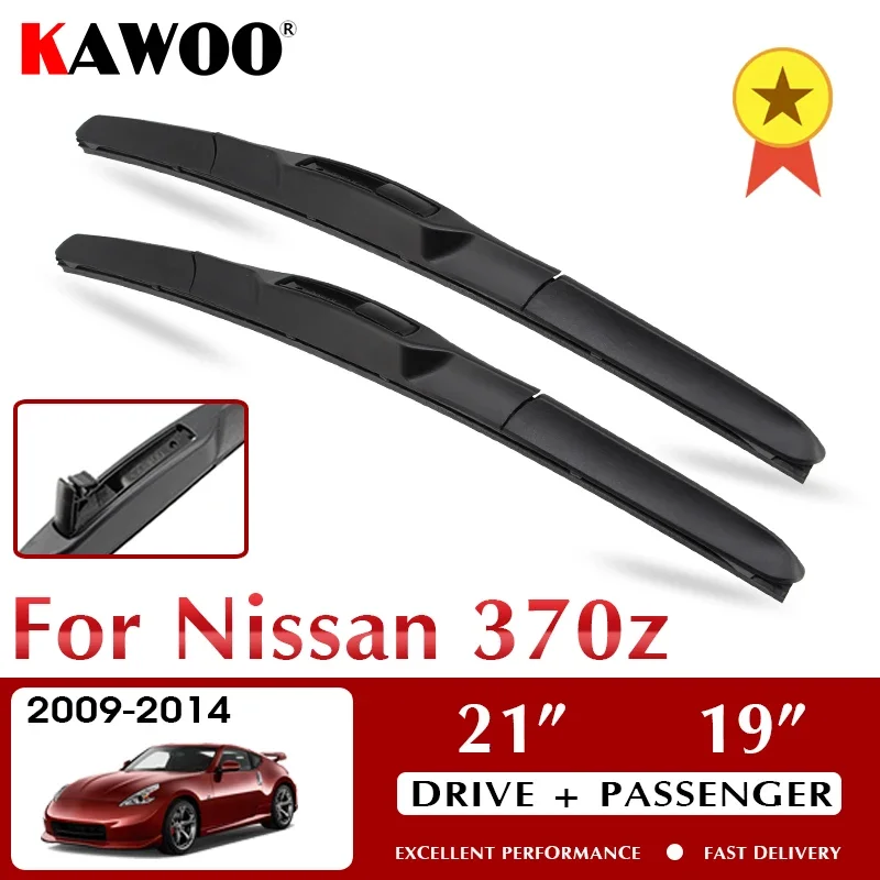 

KAWOO Wiper Front Car Wiper Blade Blades For Nissan 370z 2009-2014 Windshield Windscreen Window 21"+19" LHD RHD Wipers