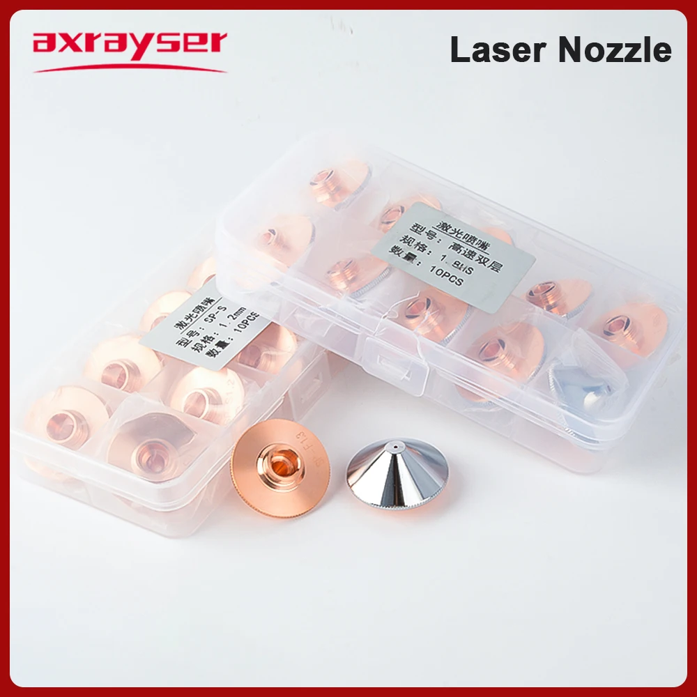 

Axrayser Laser Cutting Nozzles D28 M11 D32 M14 Single Double Chrome Layers for Raytools Precitec WSX BOCI Bodor Laser Head