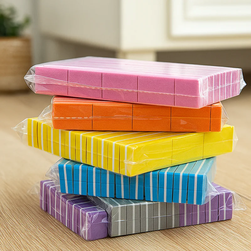 50 szt. Profesjonalnych Mini Pilników do Paznokci, Papier Ścierny, Akcesoria do Manicure, Pilniki do Polerowania i Szlifowania, Zestaw Narzędzi