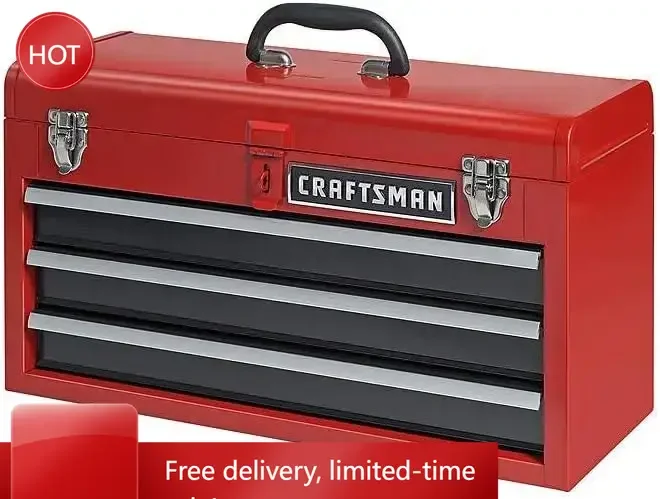 

Hot sales3-Drawer Metal Portable Chest Toolbox Red