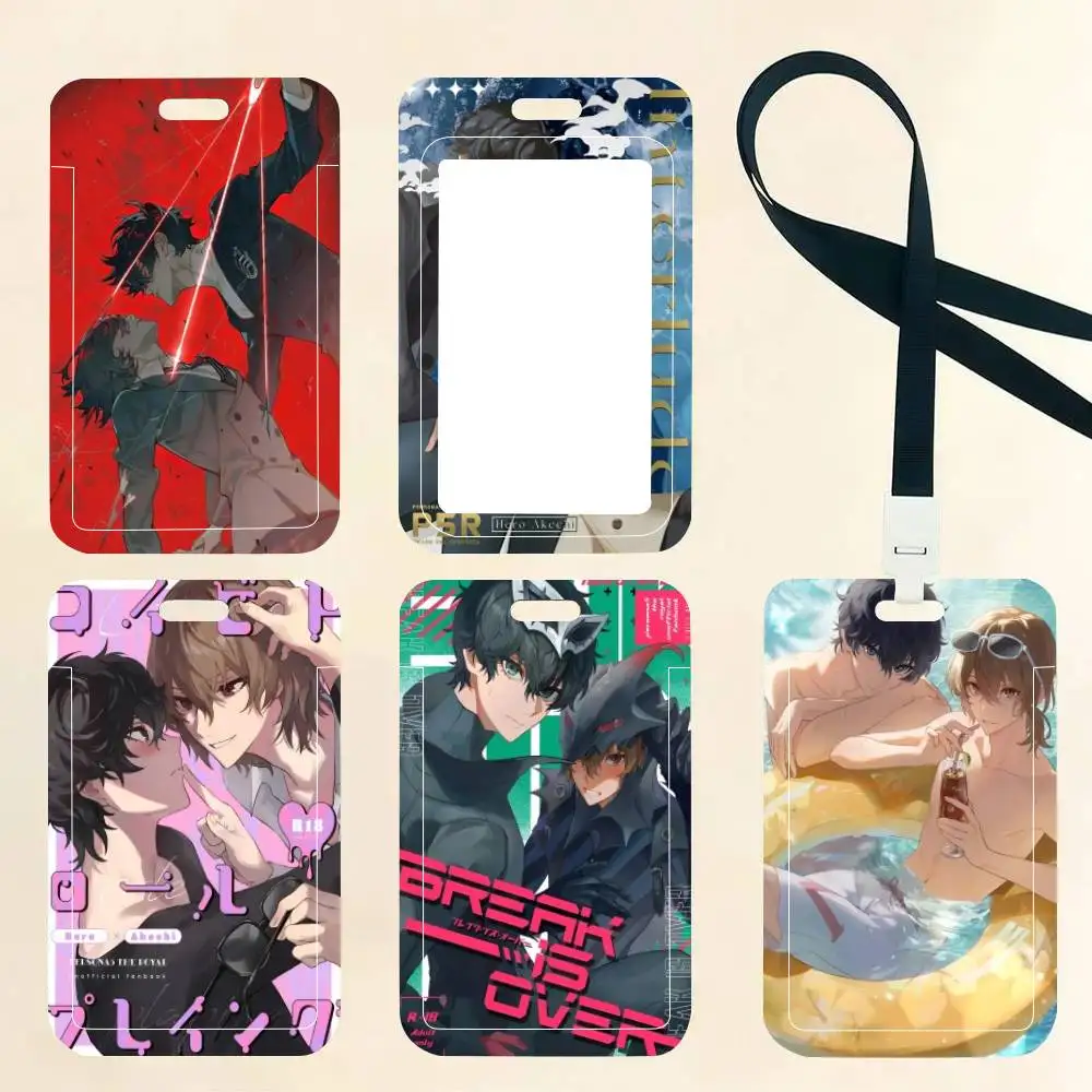 Shin Megami Tensei Game ID Card Holder Neck Strap Pendant Door Badge Holder Lanyards Keychain Work Credential Case Gift