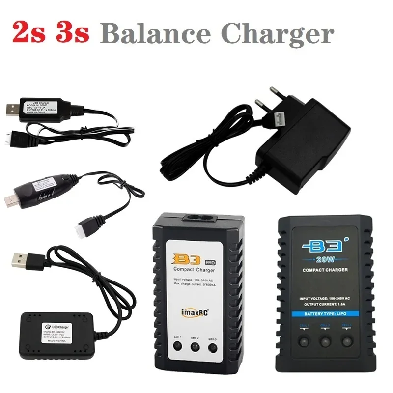 

7.4V/7.6v 11.1v/11.4v Lipo Battery charging Parallel line cable USB 2S 3S balance charger B3 B3S