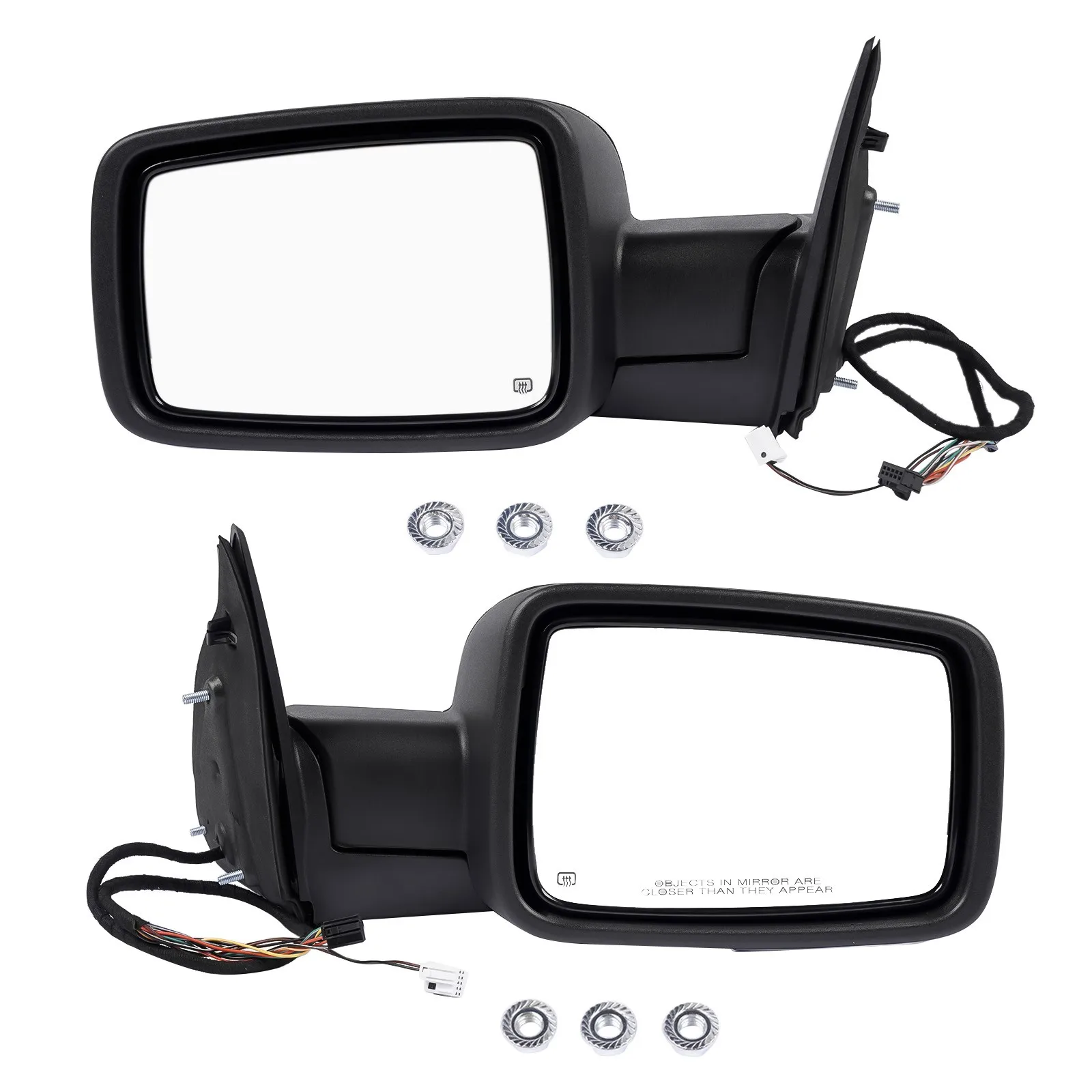 AP01 Pair Power Mirror For 2013-2019 Ram 1500 Power Folding Heated w/ Puddle Light 68231241AI, 68096197AF, CH1320355, 68231240AI, 68096196AF, 68263849AK, CH1321355