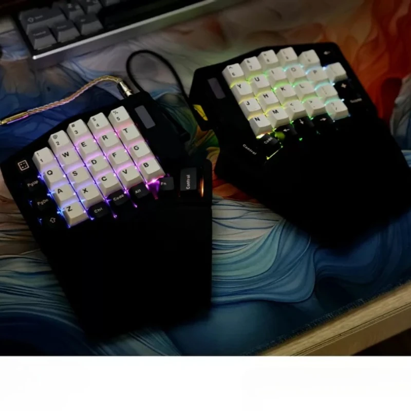 Sofle Split Keyboard Kit Custom Single Mode Wired Hot Swap RGB Support Vial FDM Printing Shell E-sports Gaming Office Keyboard