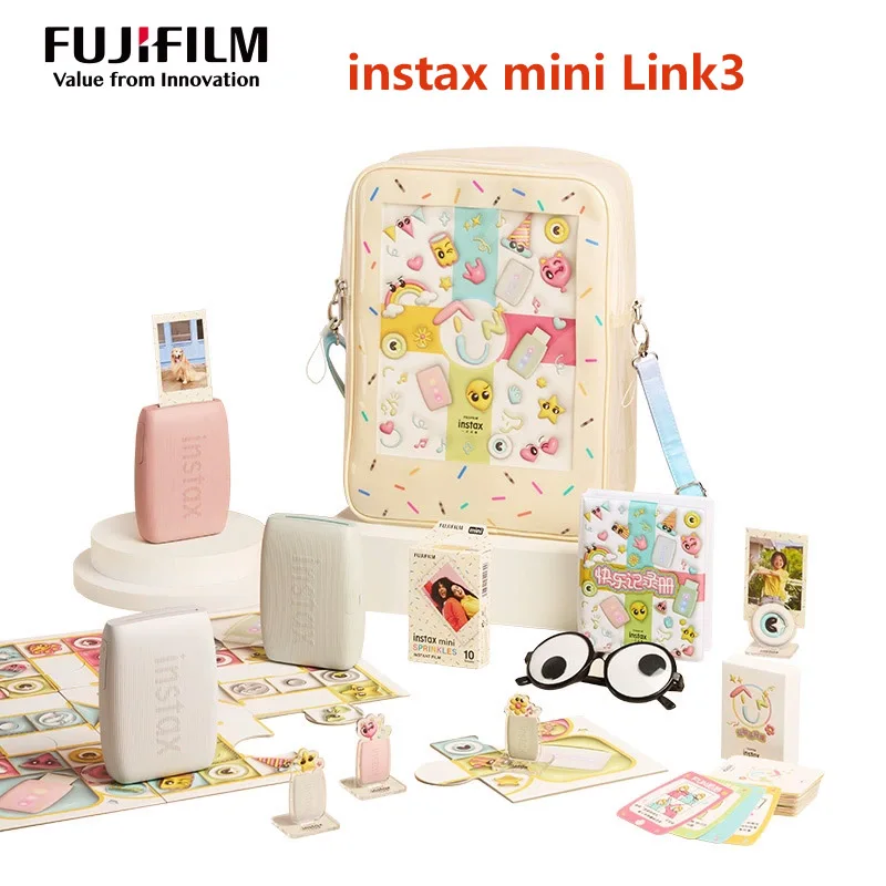 Fujifilm Instax Mini Link2 Link 3 Printer Instant Smartphone Printer White /pink /Blue with Fuji Instax Mini Film Goods in Stock