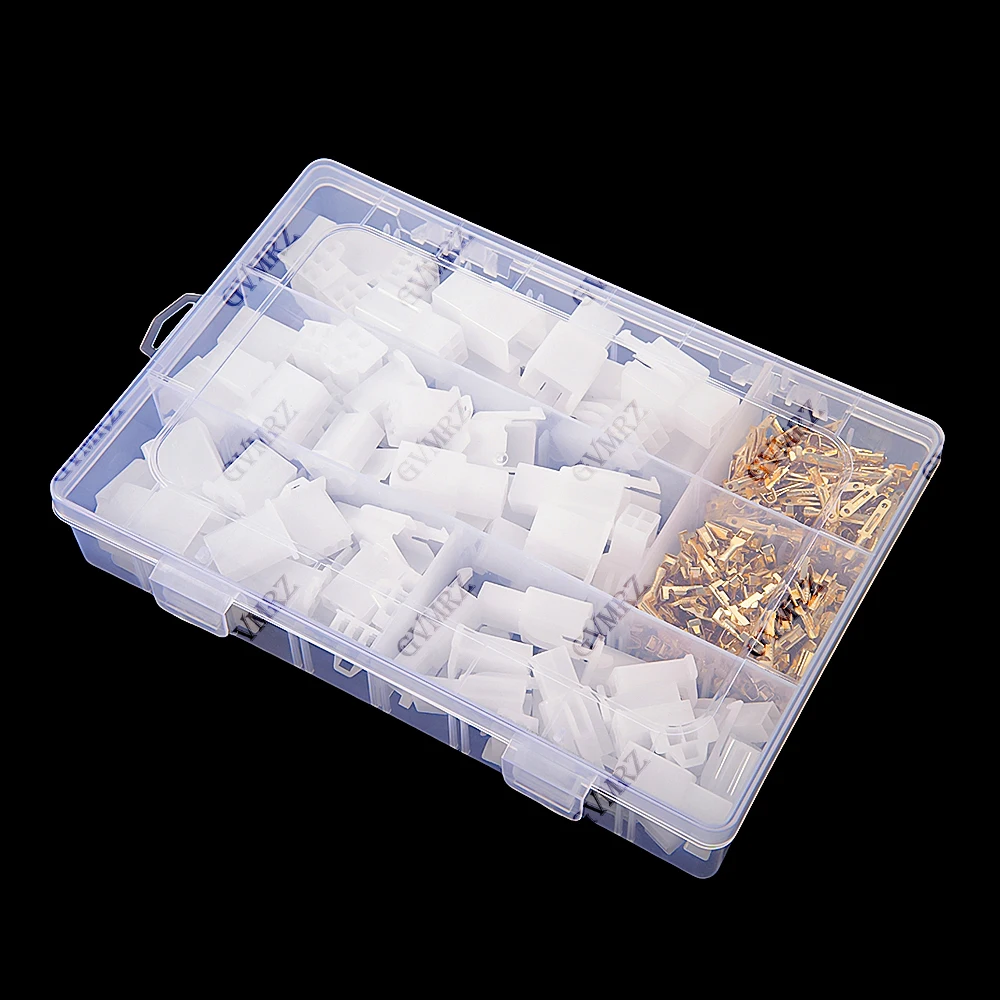 380PCS 2.8mm Pitch 2 3 4 6 Pin Electrical Wire Connector Male Female 2.8 Plug Cable Terminal Plug Kits for Car Motocycle Bike 3P