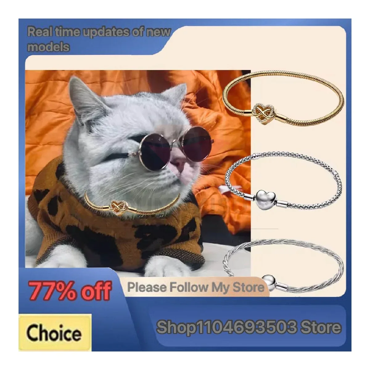 

Exquisite and Elegant S925 Spanish Style Cat Accessories Bracelet Party Versatile Jewelry for Workplace - Birthday Gift